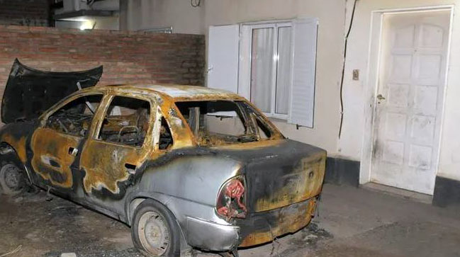 A principios de mes, Watson le quemó el auto a su expareja. (Foto: gentileza INFOTEC).