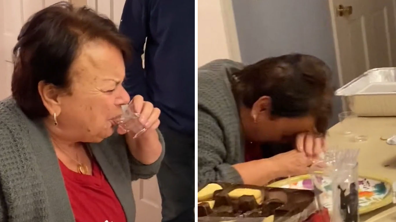 Le dieron tequila a su abuela y todo terminó mal: “Le pegó un poco fuerte”