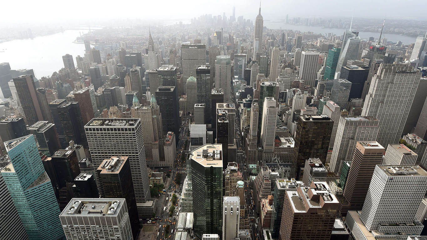 Imagen aérea de Nueva York. Fuente: AFP PHOTO / Timothy A. Clary.