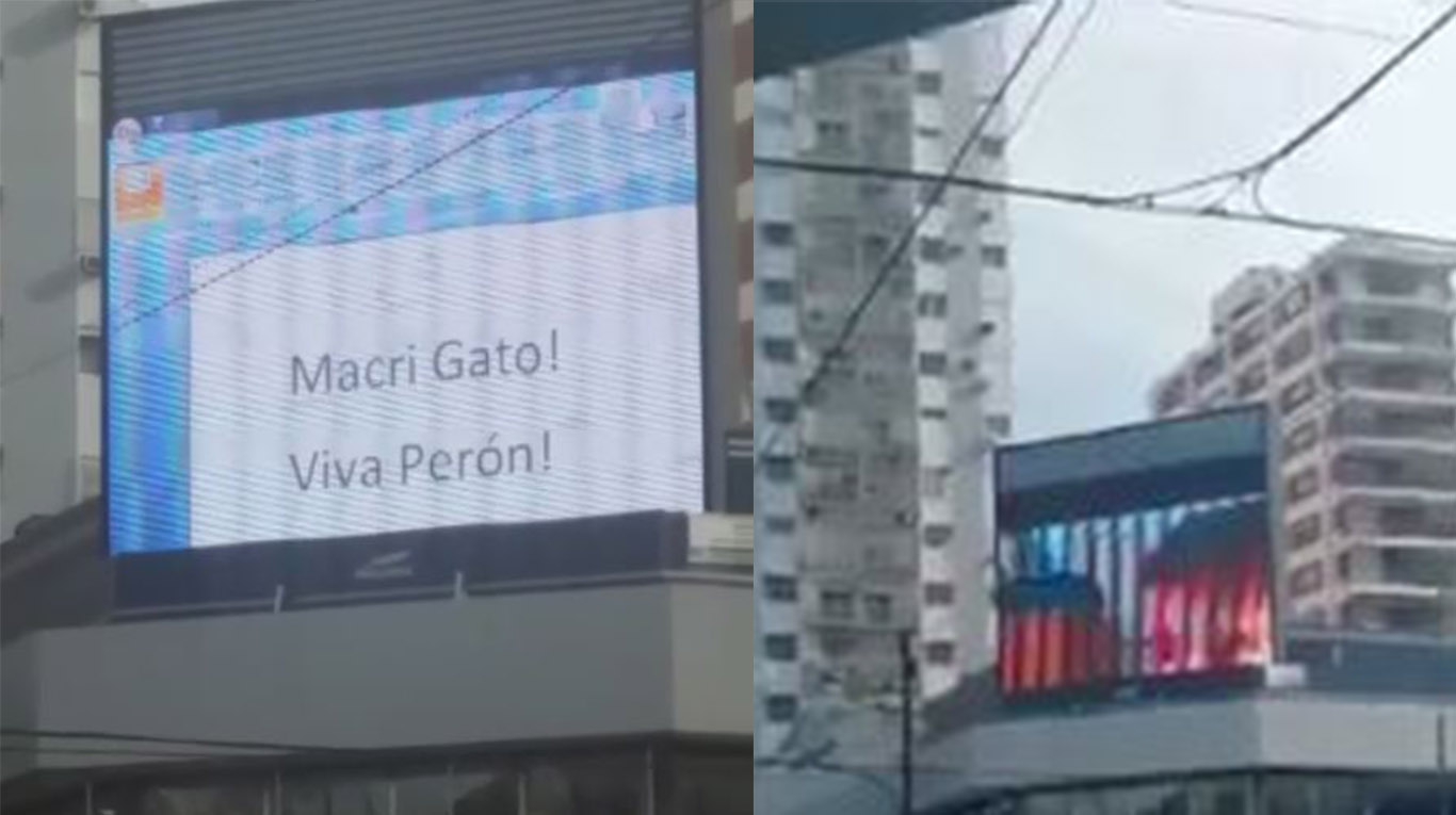 Hackearon Una Pantalla Gigante En Belgrano Pasaron Porno Gay Y Escribieron Macri Gato Tn