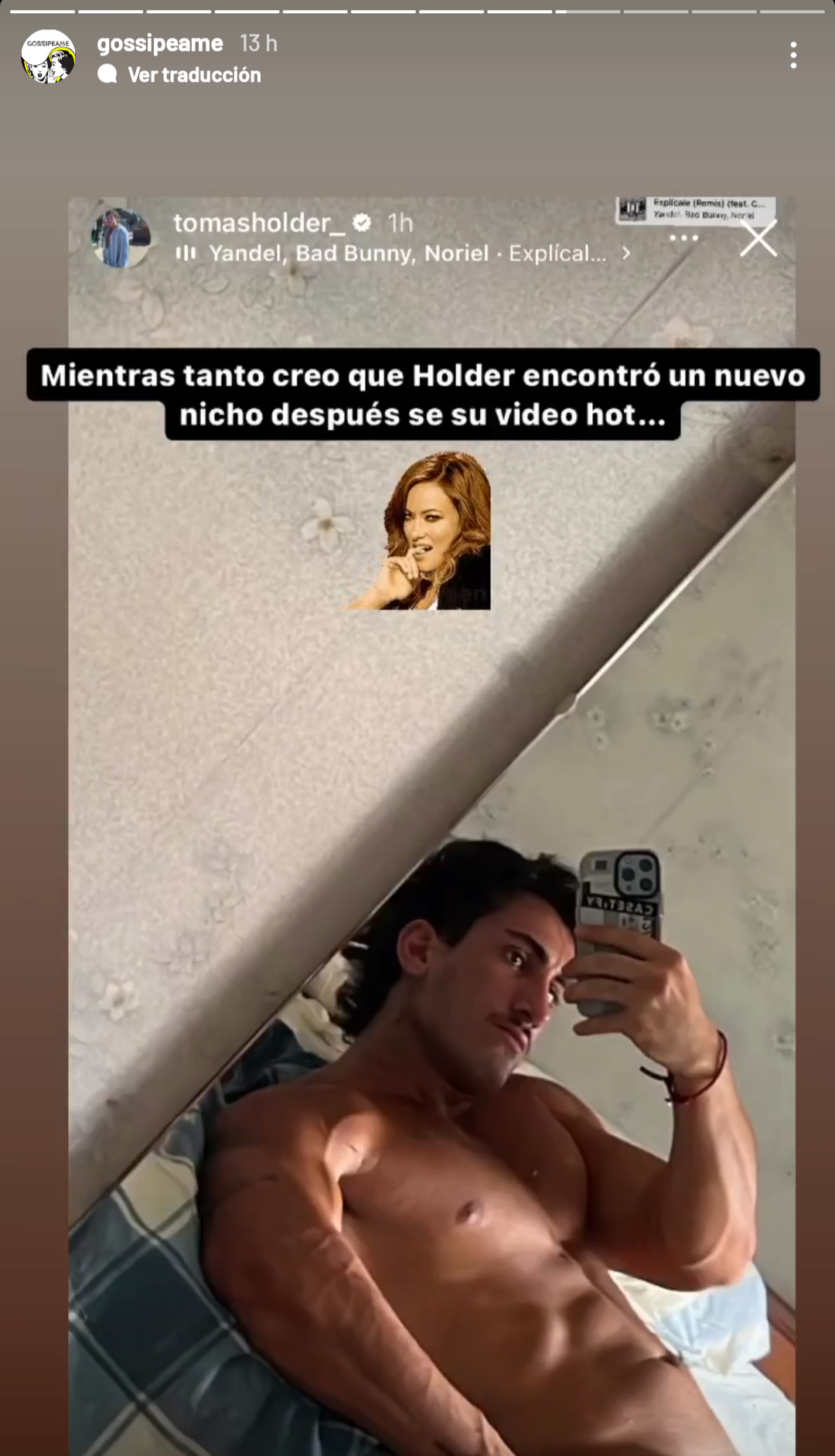 La foto hot de Tomás Holder tras la filtración de su video íntimo | TN