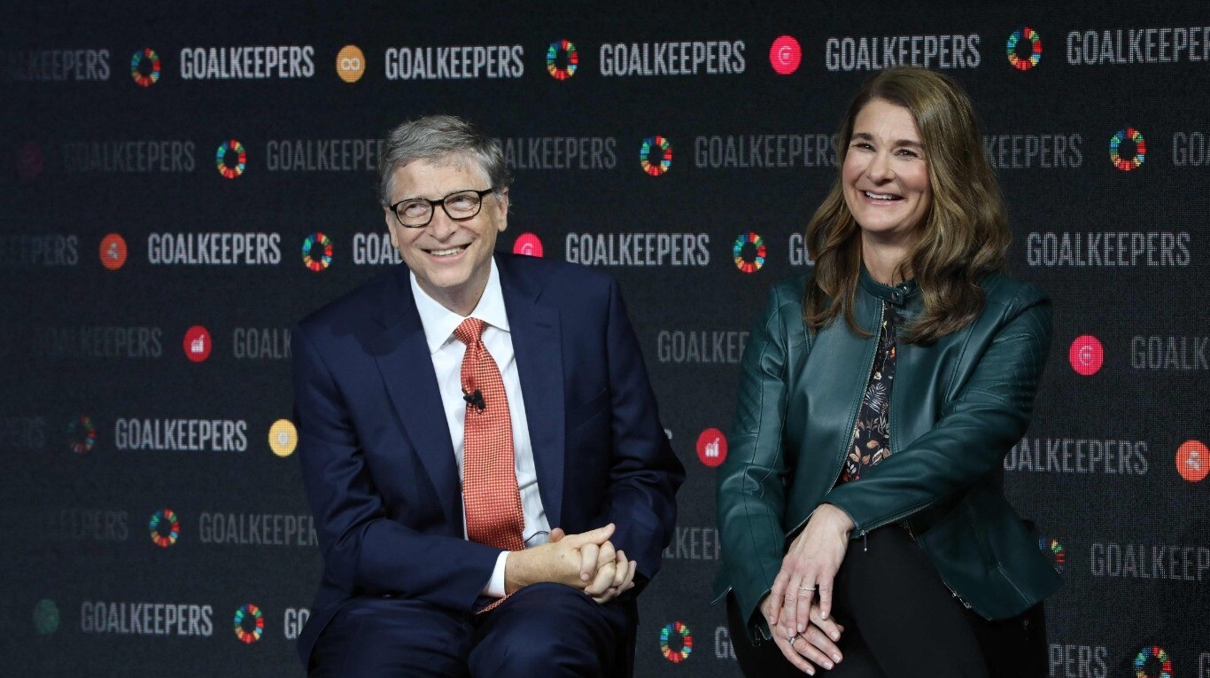 Bill y Melinda Gates, en un evento en 2018 (Foto: Ludovic Marin/AFP).