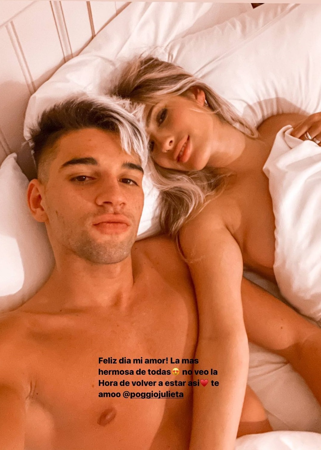 Julieta Poggio de Gran Hermano recibió una foto hot de su novio: el 