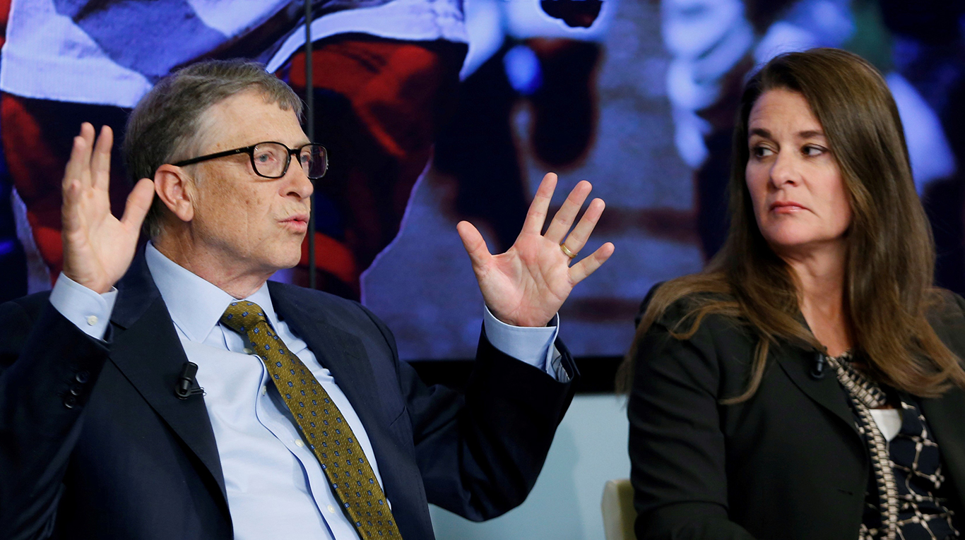 Tiempos felices: Bill y Melinda Gates en un debate sobre desarrollo sustentable en Bruselas, en enero de 2015. (Foto:  REUTERS/Francois Lenoir)