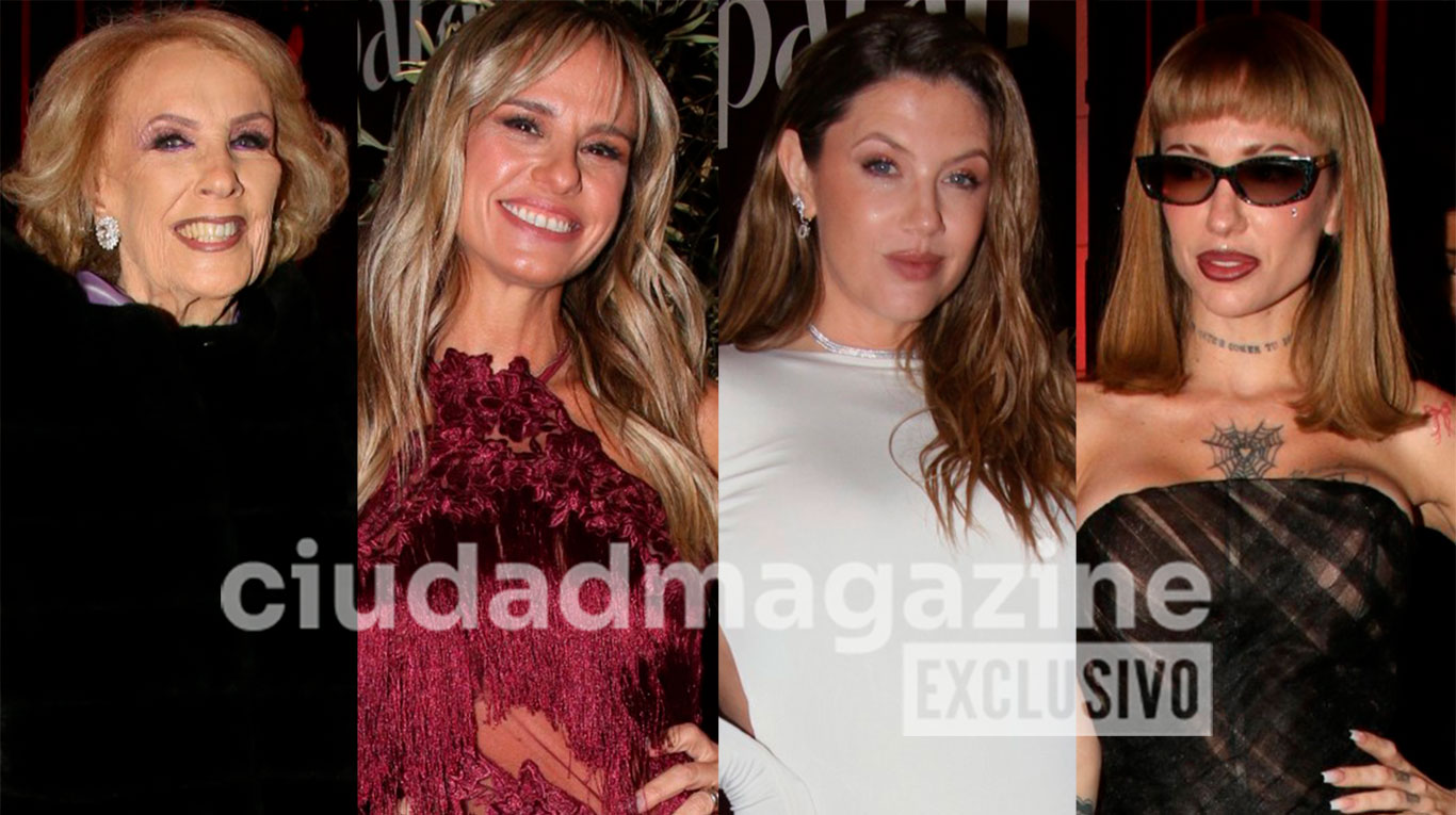 Mirtha Legrand, Mariana Fabbiani, Stephanie Demner y La Joaqui en la gala de una revista (Fotos: Movilpress).