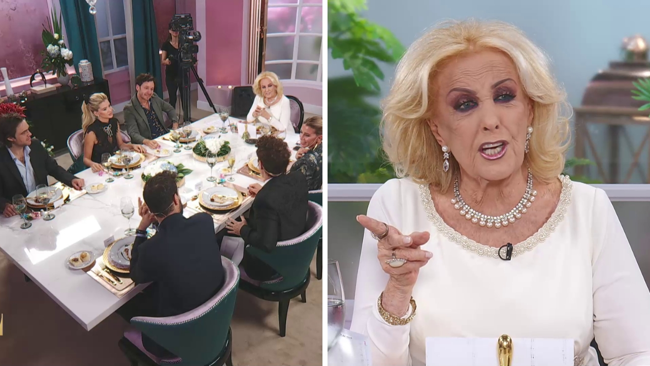 Mirtha Legrand en su mesaza