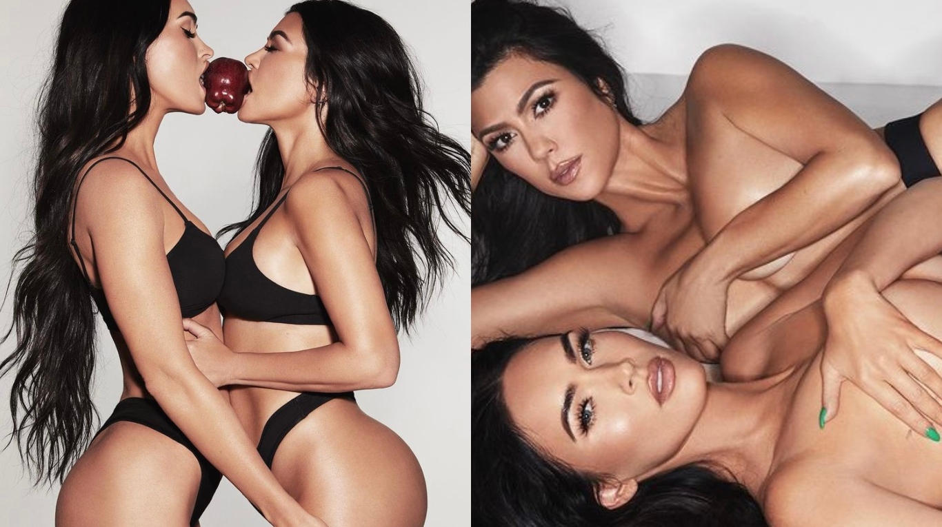 Campeonato Estimado Tender Topless, lencería y una manzana: Megan Fox y Kourtney Kardashian  protagonizan la campaña más hot del 2021 | TN