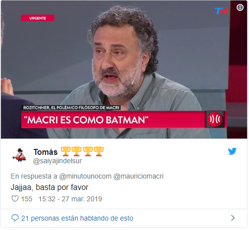 Macri le copió una frase al malo de Batman y los memes 