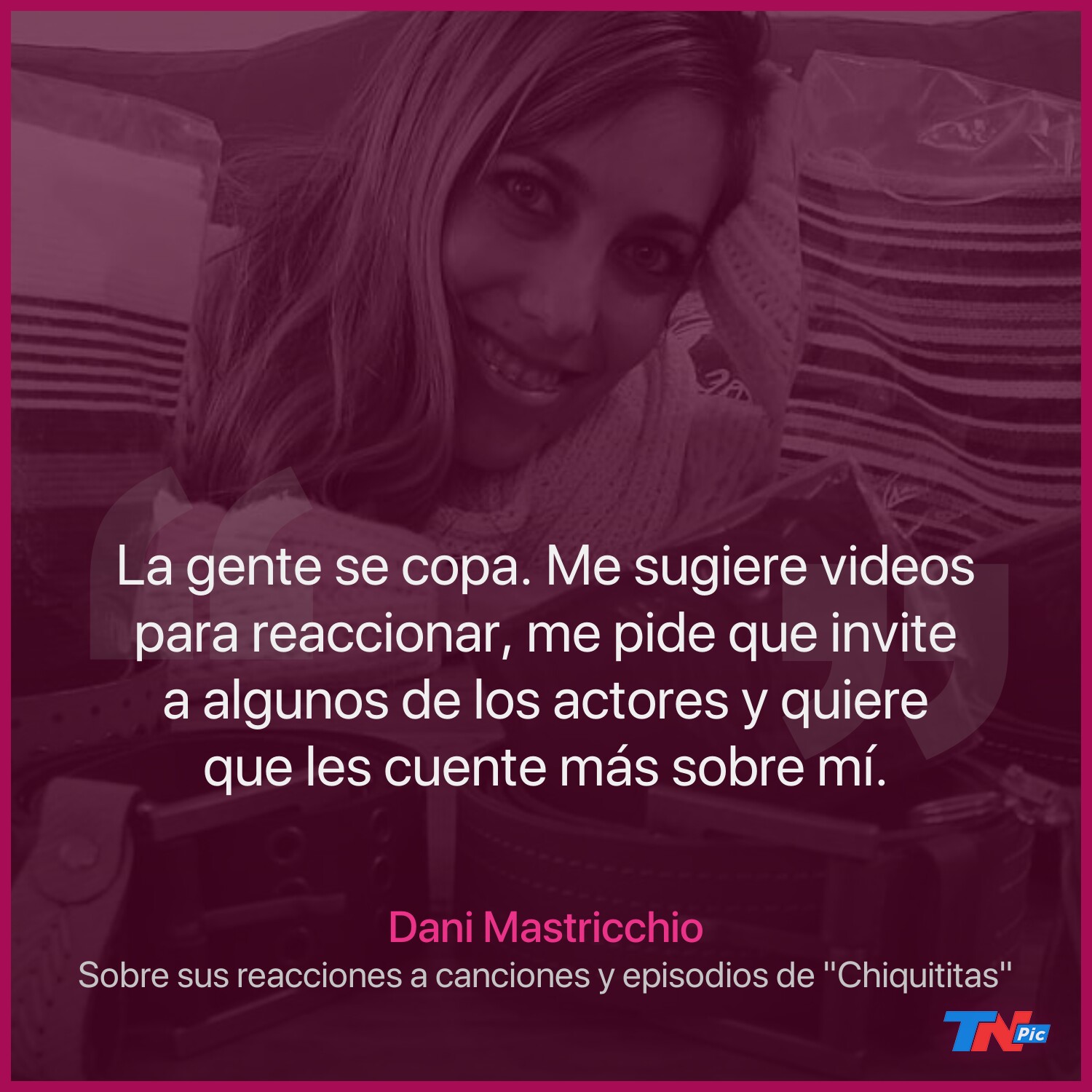 Daniella Mastricchio, la ex “Chiquititas” que reacciona a los mejores  momentos de la tira en YouTube | TN