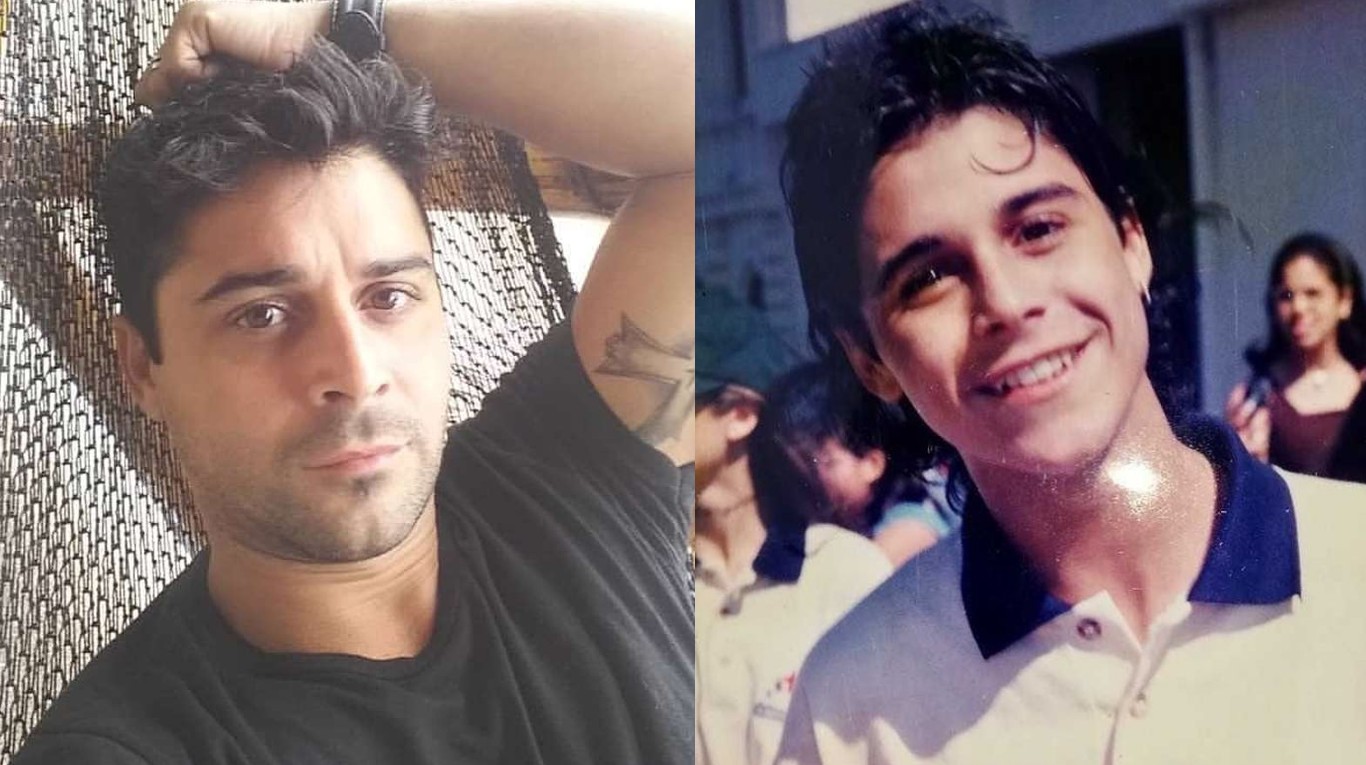 Juan Yacuzzi, en el presente y en el pasado, cuando trabajaba en "Cebollitas". (Foto: Instagram/@juanyacuzzi)
