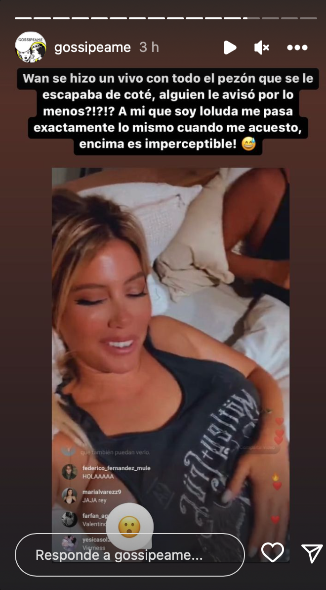 Wanda Nara tuvo un percance hot mientras estaba en vivo: 