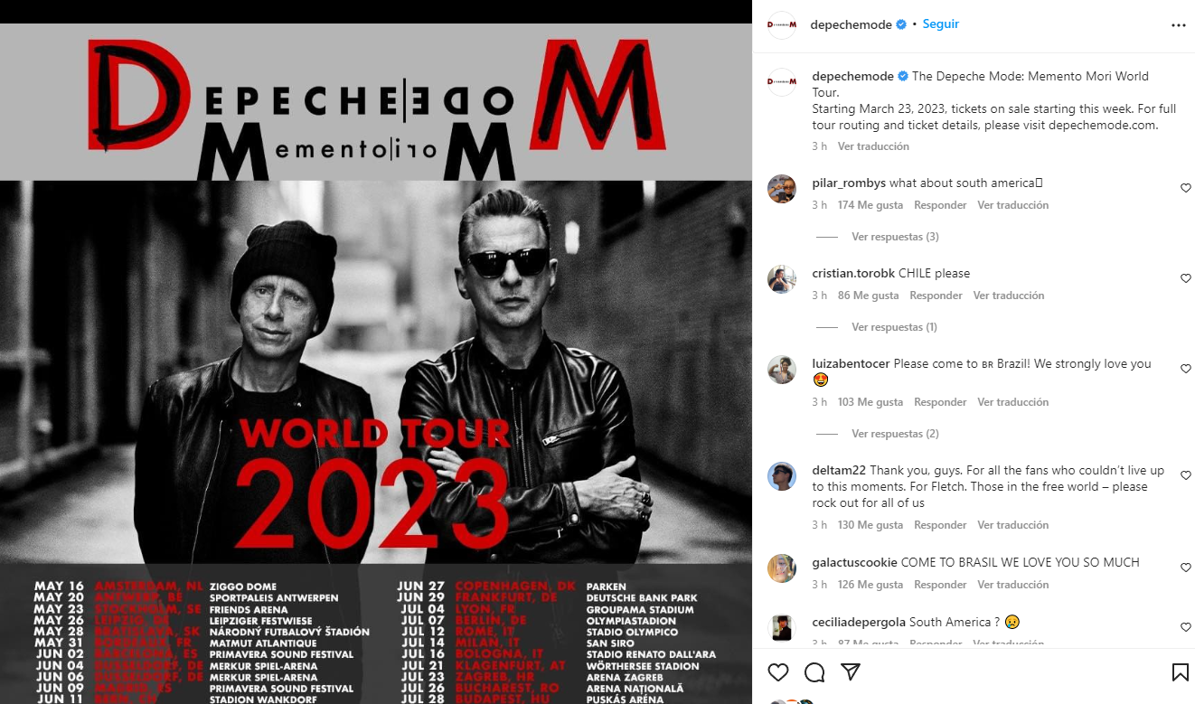 Depeche Mode da detalles de su nuevo disco