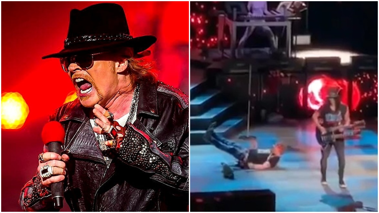 Axl Rose se cayó en un show