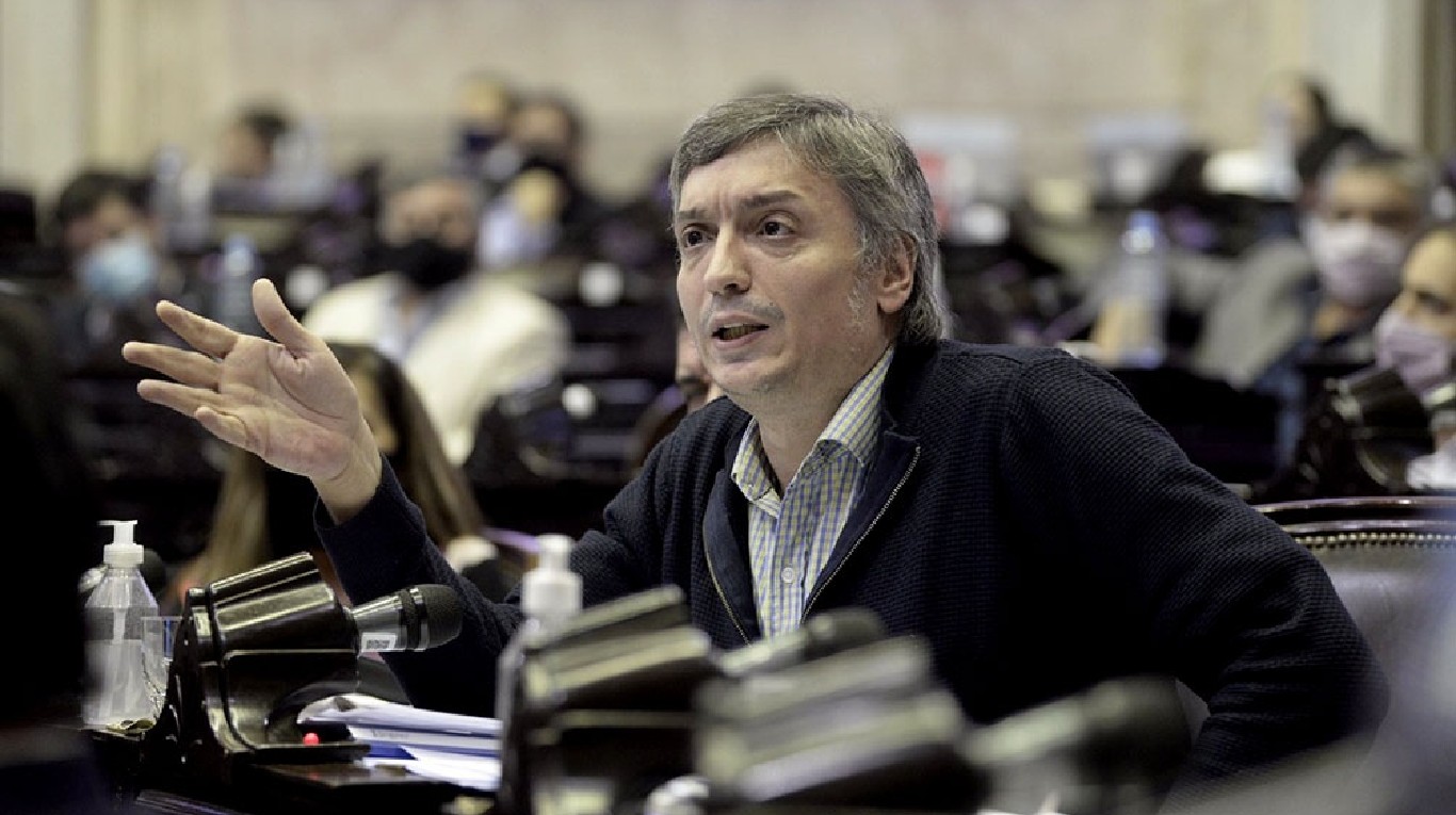 El presidente del bloque del Frente de Todos en Diputados, Máximo Kirchner (Foto: Télam).