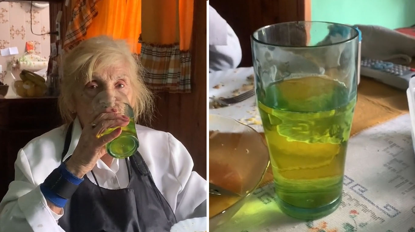 “Tiene un color radioactivo”: su abuela le preparó jugo de manzana, pero en realidad era otra cosa