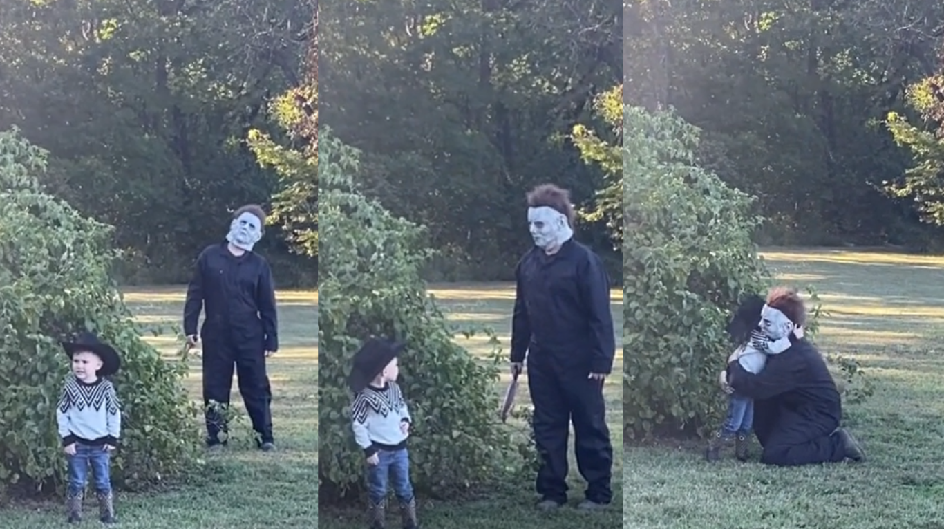 Halloween: disfrazado de Michael Myers, quiso asustar a un nene y la  reacción fue pura ternura | TN