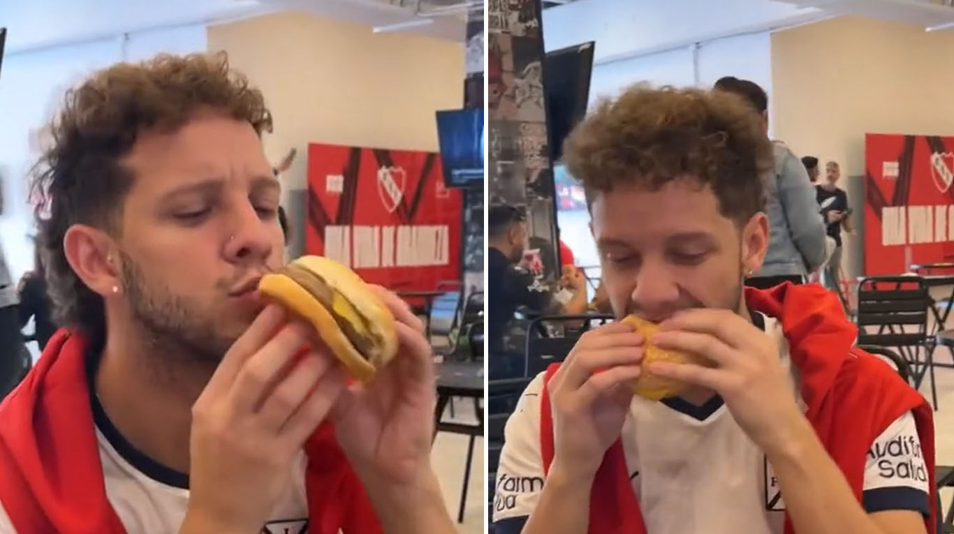 Un hincha compró una hamburguesa en la cancha y se llevó una gran decepción: “Es una joda”