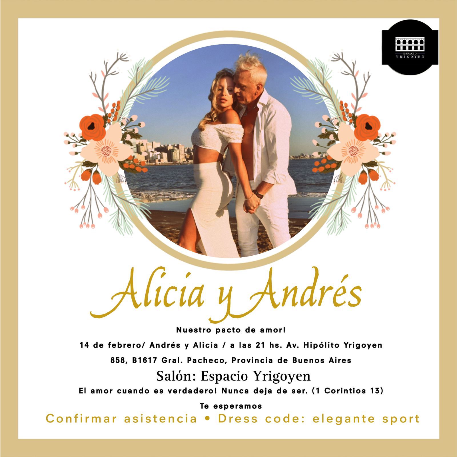 Canje de picada gigante y look elegante sport, las fotos del casamiento de  Andrés Nara y Alicia Barbasola