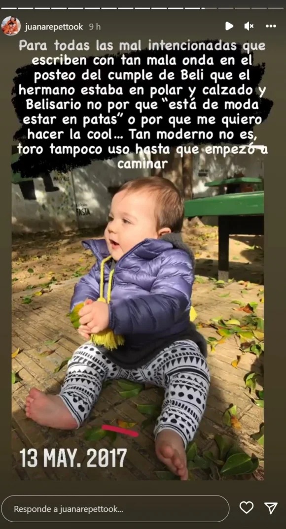 Juana Repetto quiso mostrar una foto de su hijo y la atacaron porque 