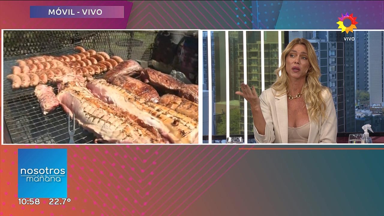 Nicole Neumann vio un asado en vivo y se espantó: “Un bebé que se quedó sin mamá”