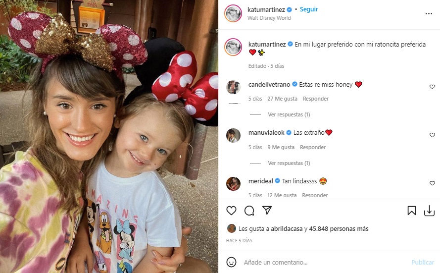 Katja Mart nez comparti unas tiernas fotos junto a su hija en