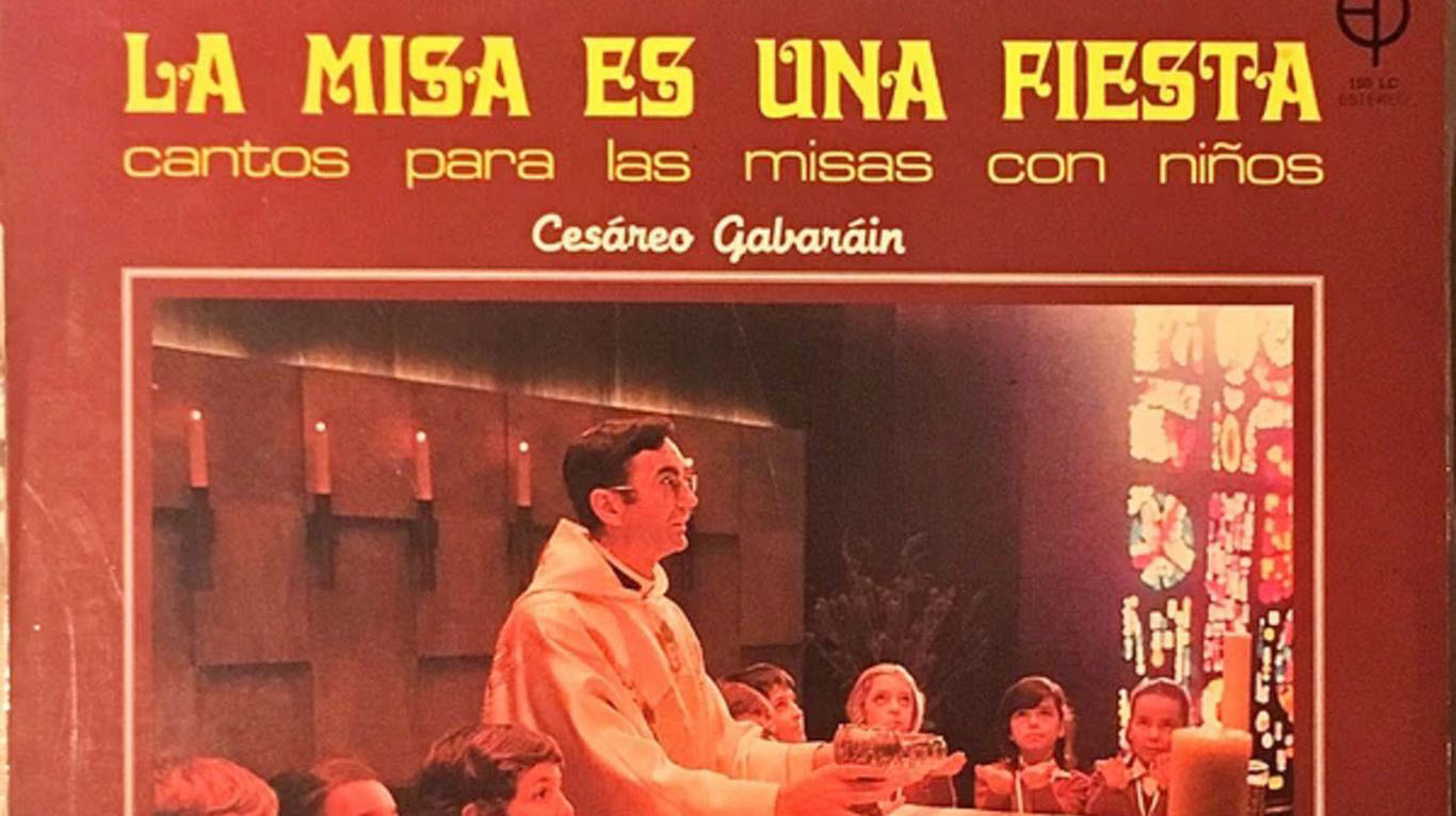 Tapas de uno de los discos de Cesáreo Galvaráin con canciones de misa. (Foto: diario El Pais)