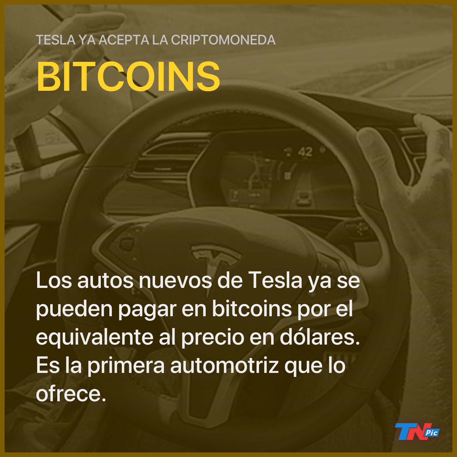 Los autos eléctricos de Tesla ya se pueden comprar con bitcoins | TN
