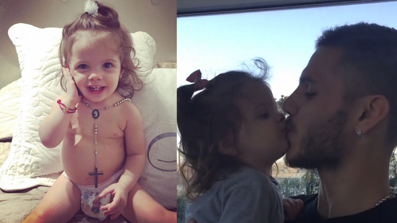 ¡Muerta de amor por papá! El video más tierno de Mauro Icardi y su hija Francesca: a puro piquito