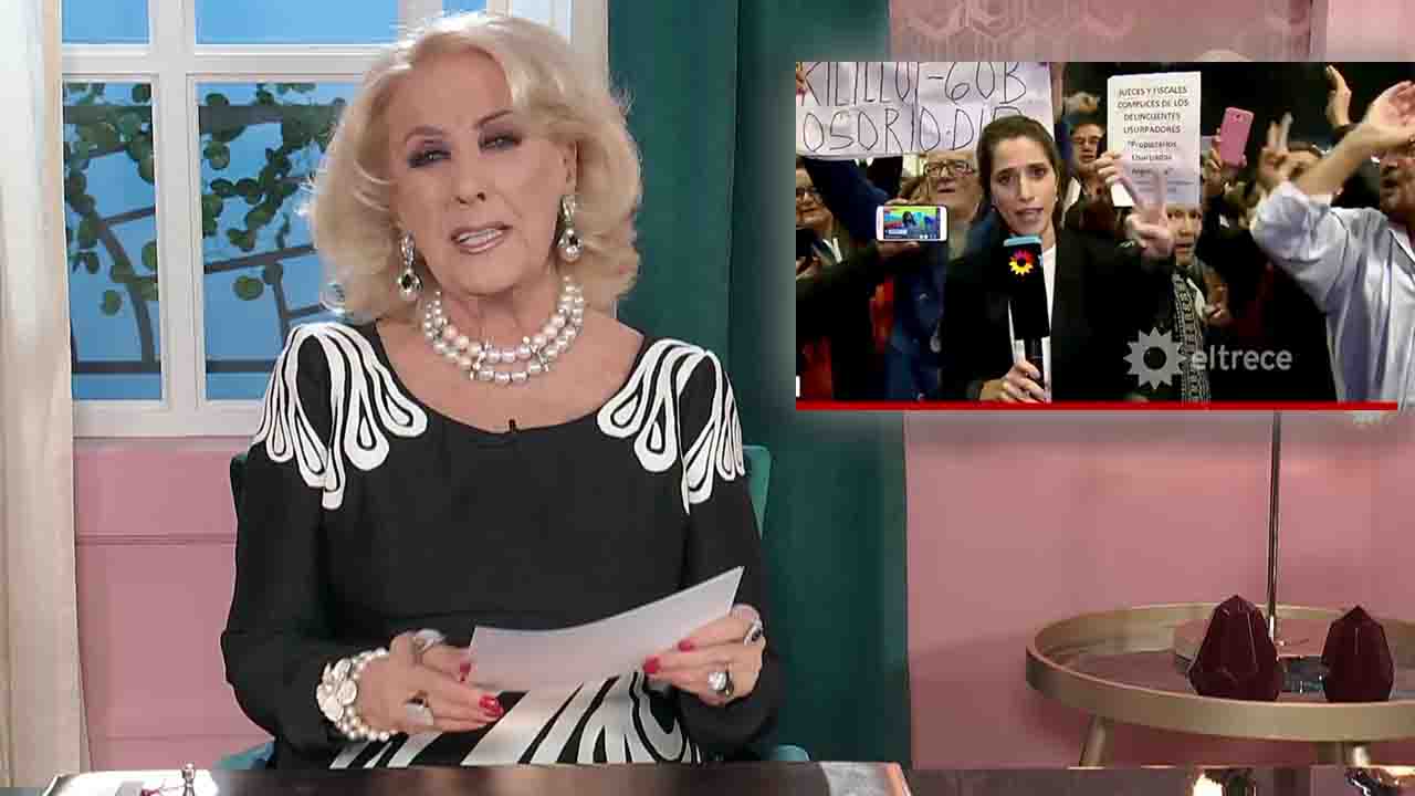 El fuerte mensaje de Mirtha Legrand repudiando el hostigamiento a la periodista de Telenoche