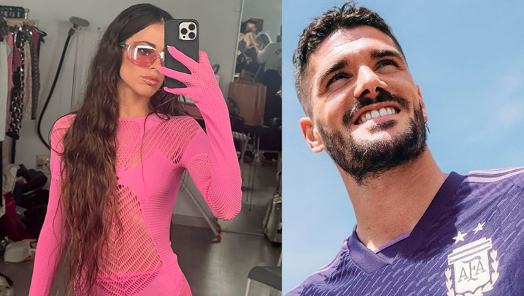 Tini Stoessel impactó con un look total pink y Rodrigo de Paul la piropeó con picardía.