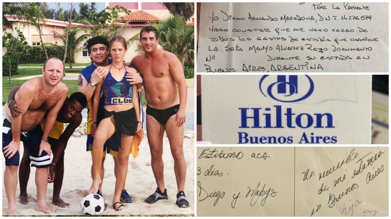 Mavys Álvarez y Diego Maradona se conocieron en el 2000 (Foto: Gentileza Mariano Israelit/ TN).