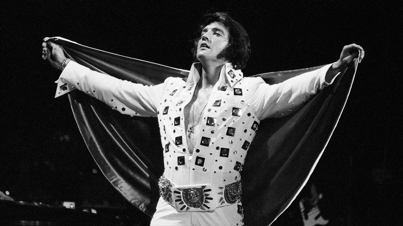 Elvis, durante un show en el Madison Square Garden, en 1972 (Foto-AP).