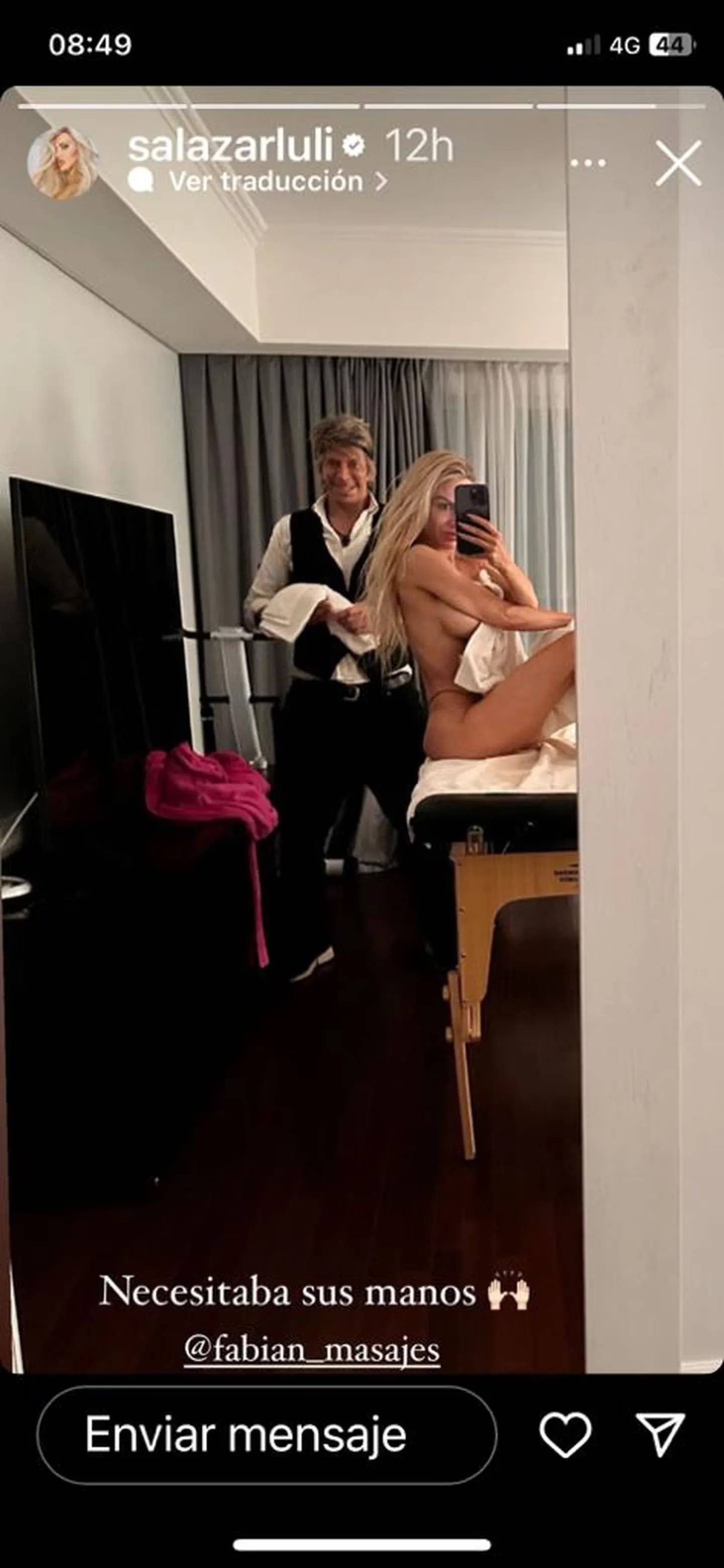 Luciana Salazar posteó una foto al borde de la censura junto a un hombre |  eltrece