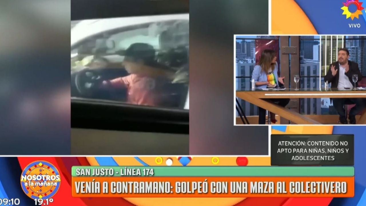 Fuerte cruce al aire por el caso de un automovilista que agredió a un colectivero con una maza: "No es la ley de la selva" 