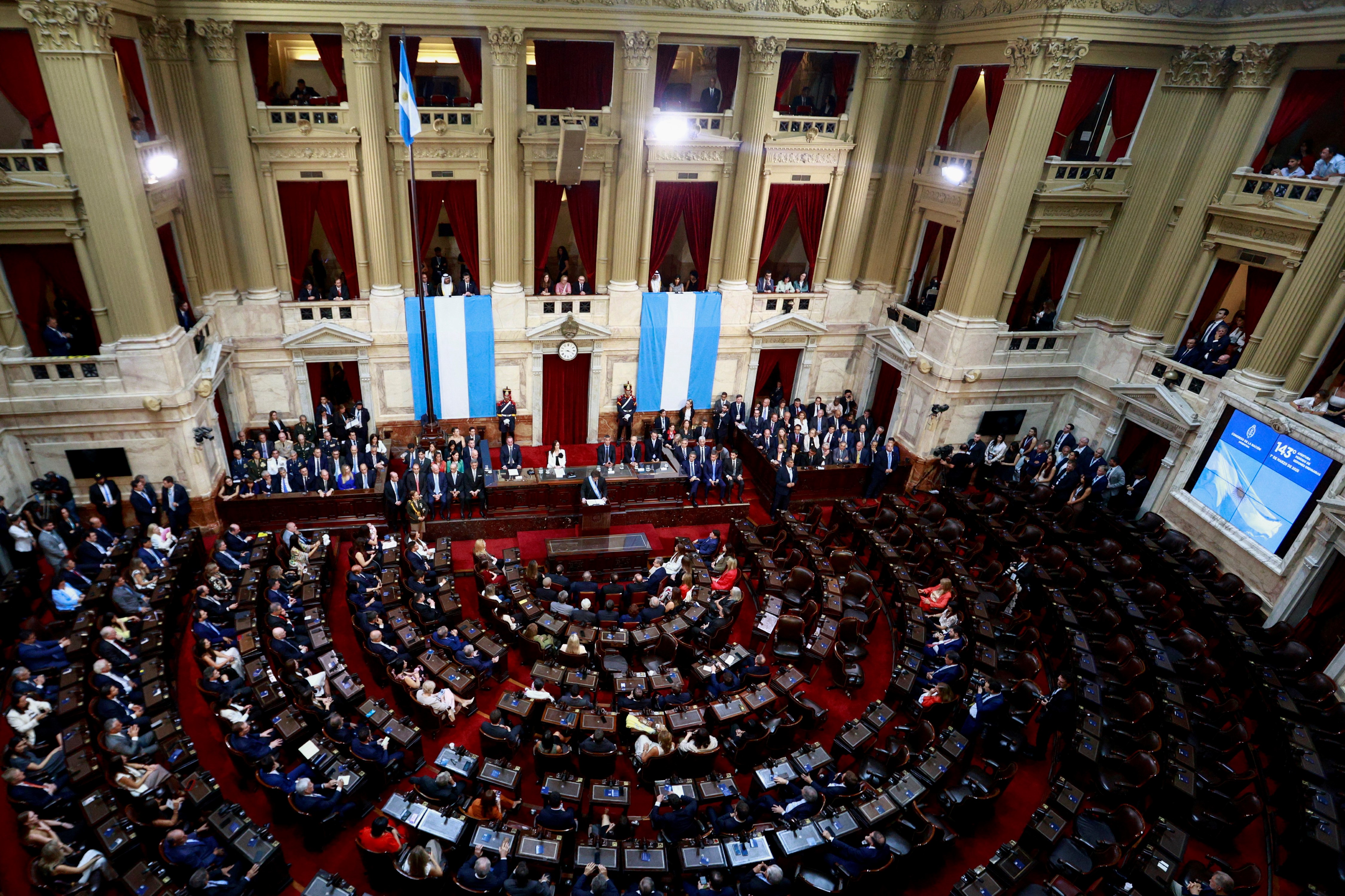 Las im�genes de la apertura de sesiones en el Congreso encabezada por Javier Milei | TN