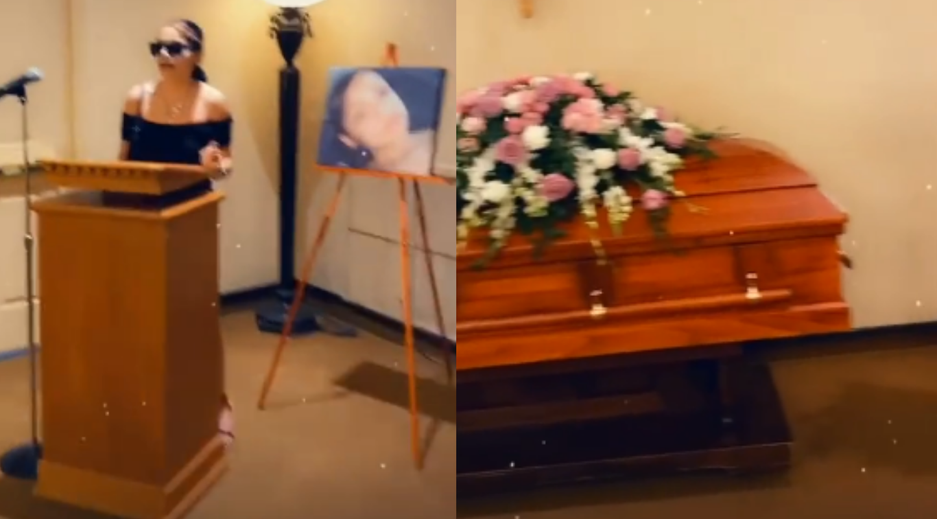 La joven echó del funeral de su hermana a una mujer. Foto: Captura de video de TikTok @Jazzklassykushco.