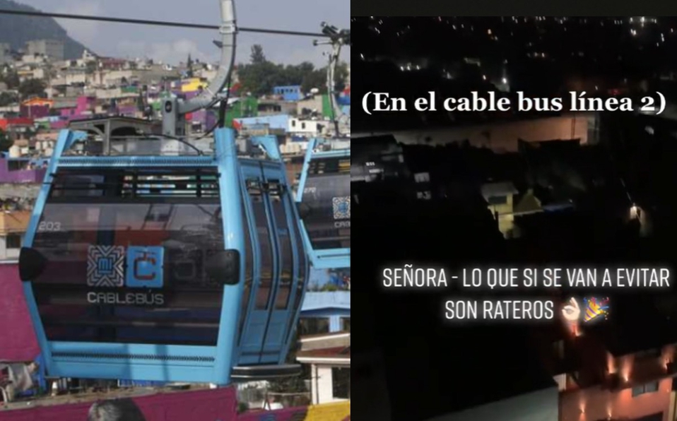 Jóvenes simularon un asalto en el Cablebus de la Ciudad de México y en TikTok se viralizó el video de la broma. (Foto: Gentileza Milenio.com).