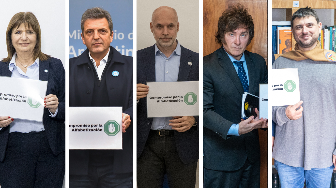 Cinco precandidatos a presidente firmaron un compromiso para que la educación en la Argentina sea prioridad