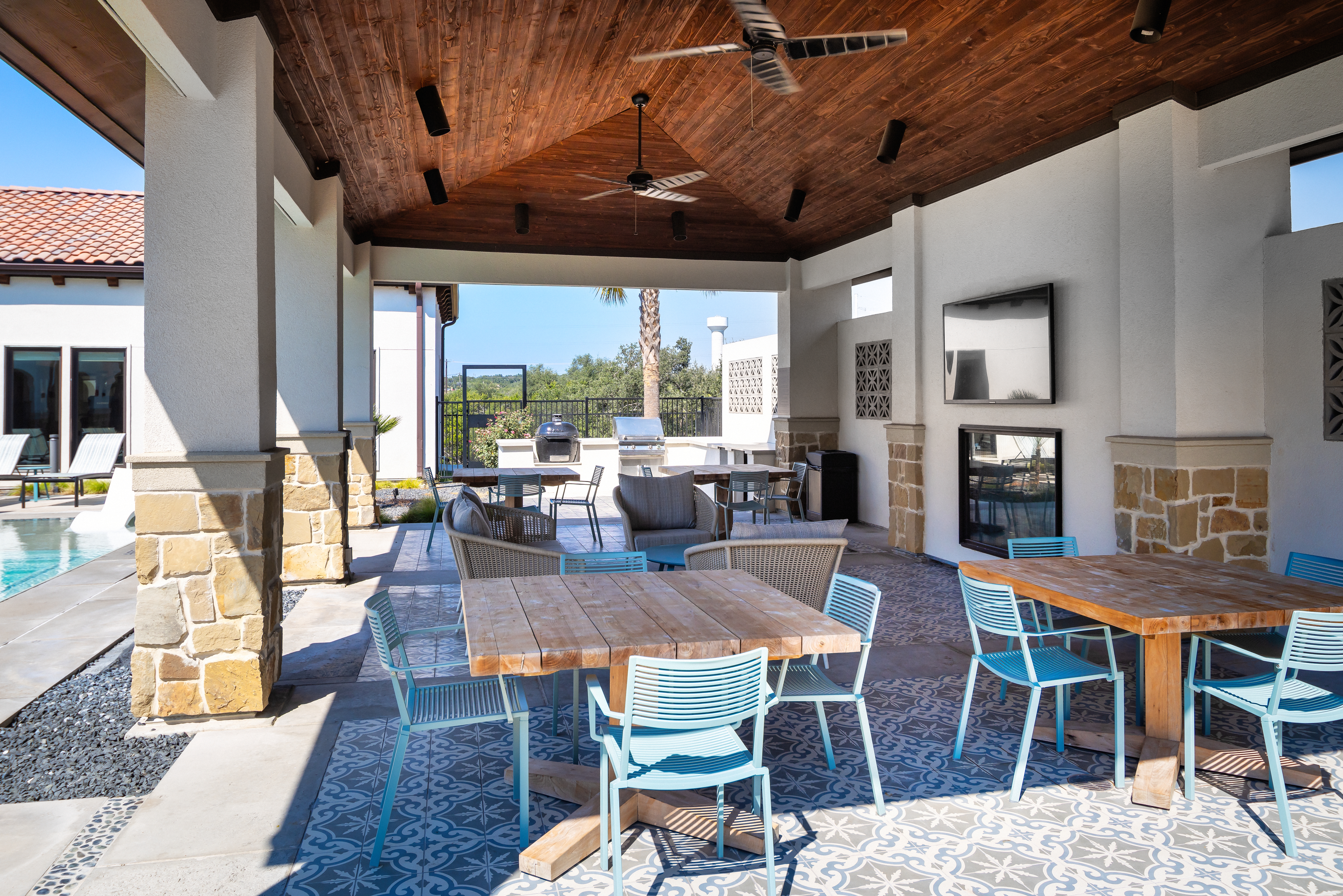 Grill area at Avalon Townhome Collection