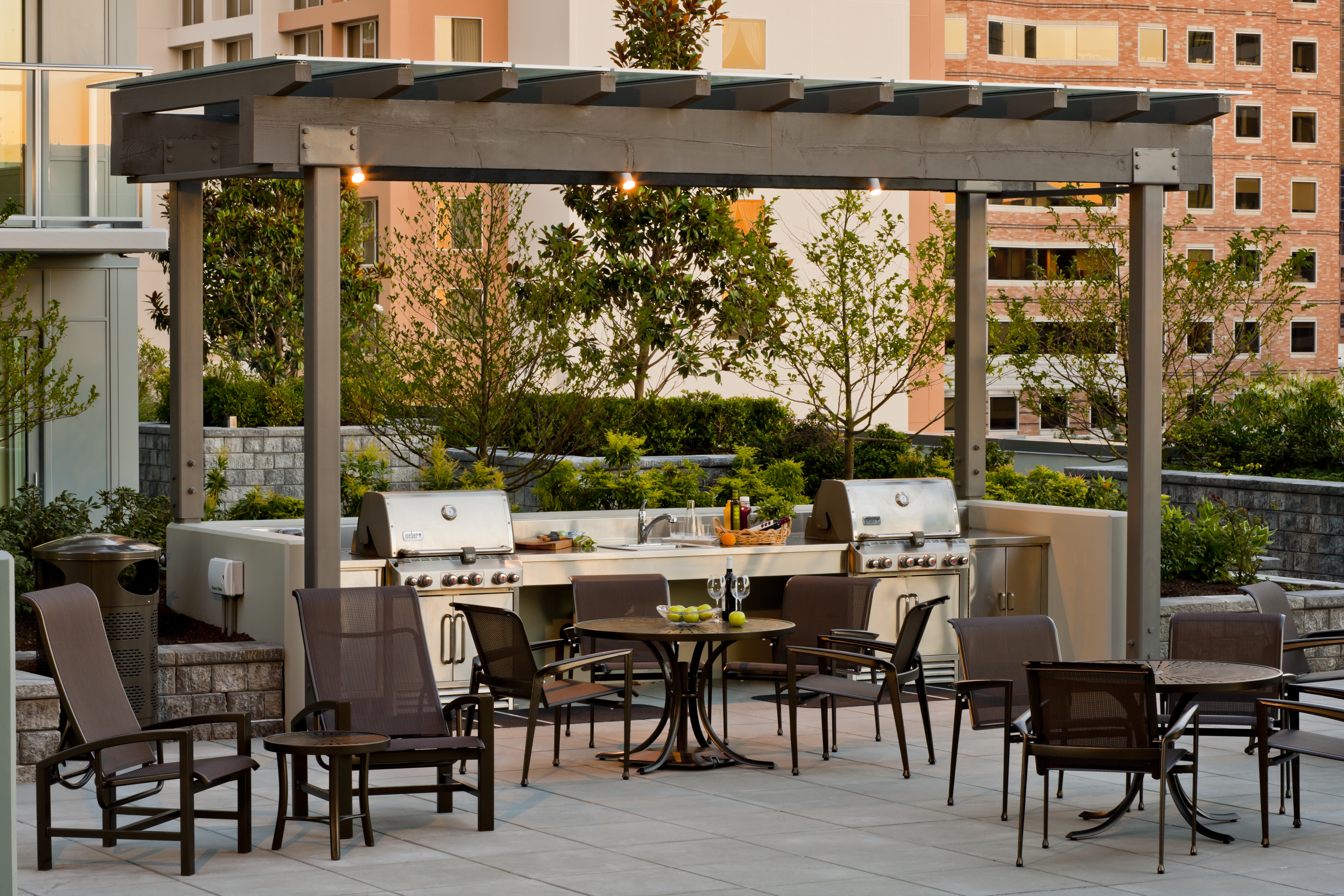 Grill area at Avalon Towers