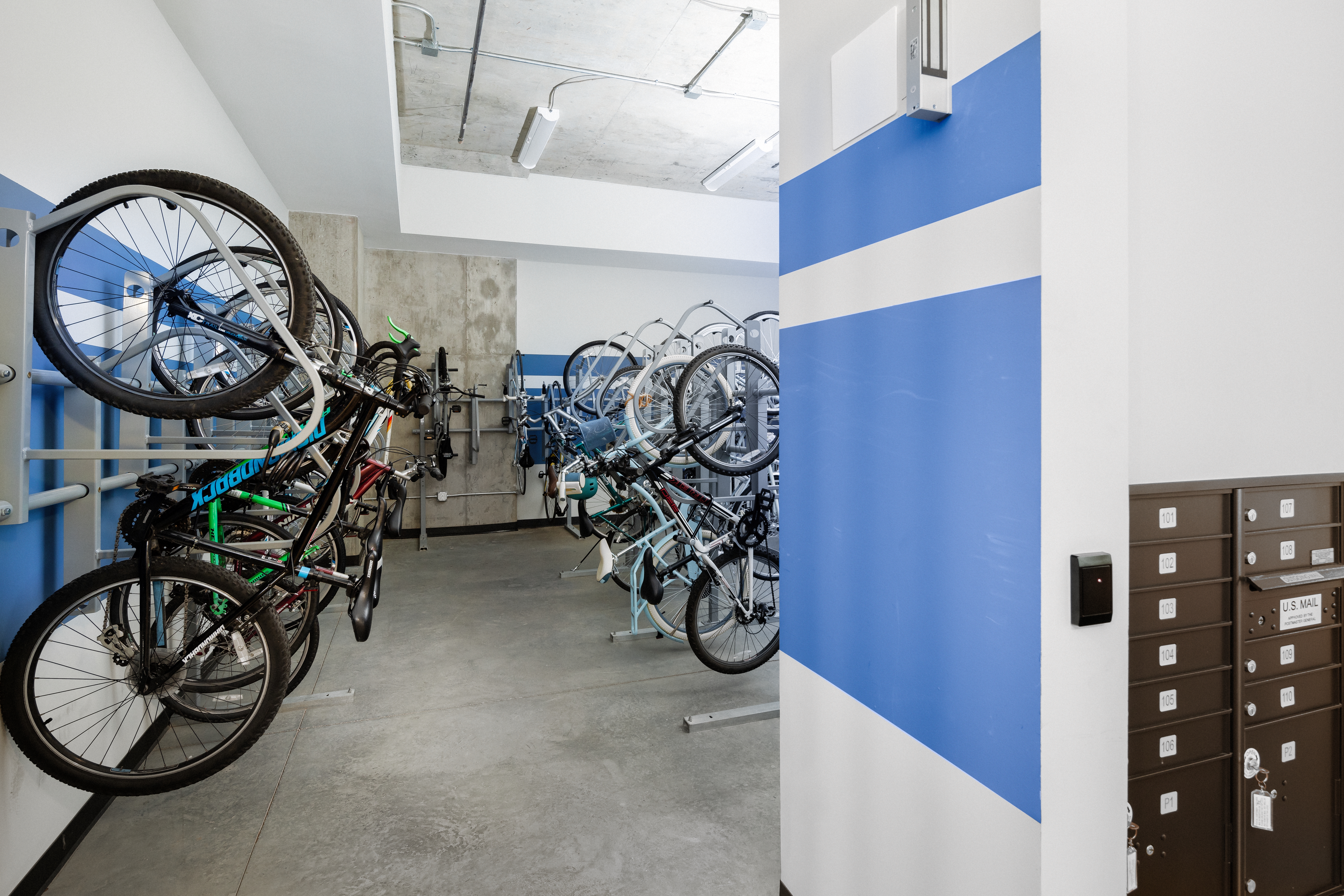 Bike room at Avalon South End