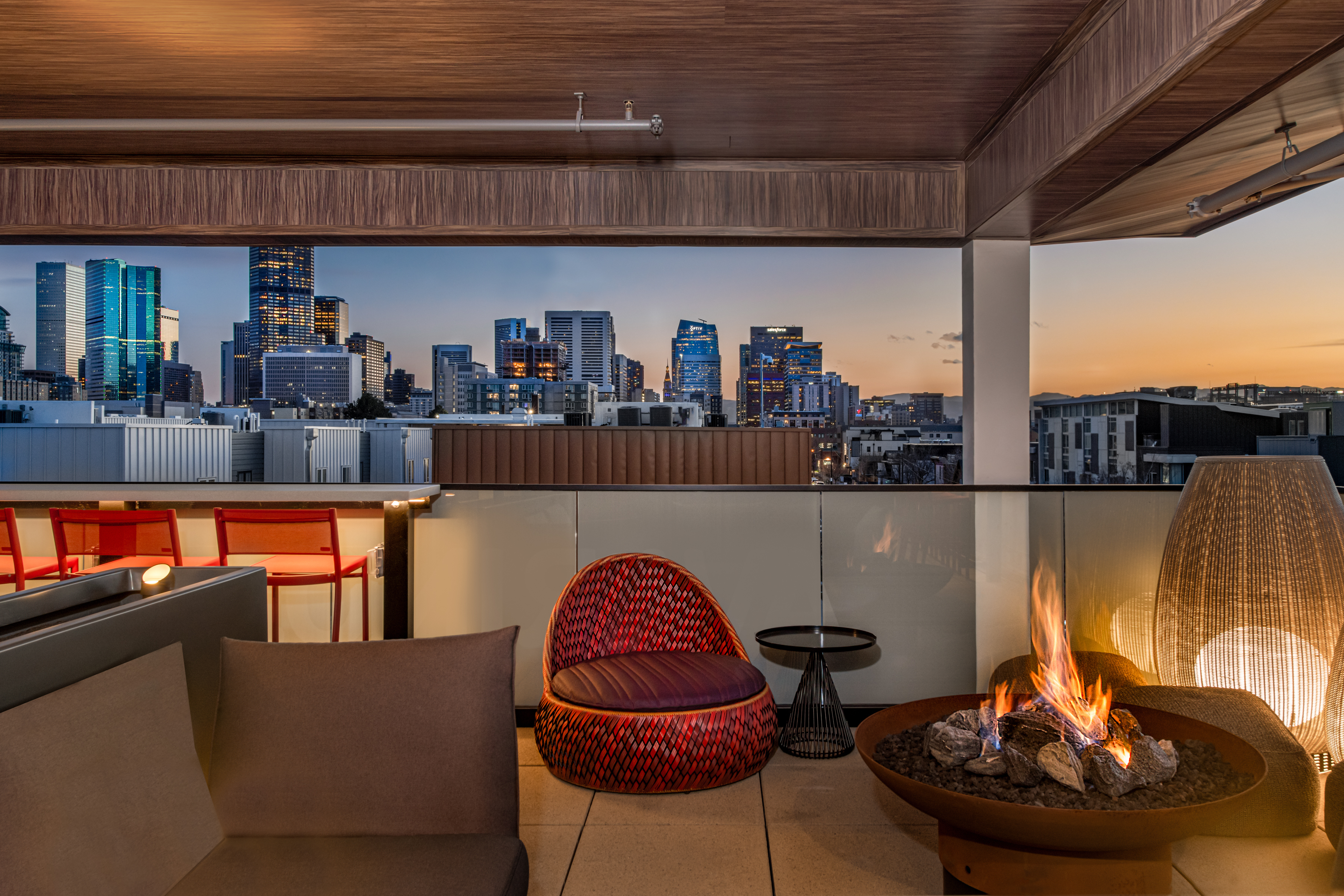 Roof deck at Ava Rino