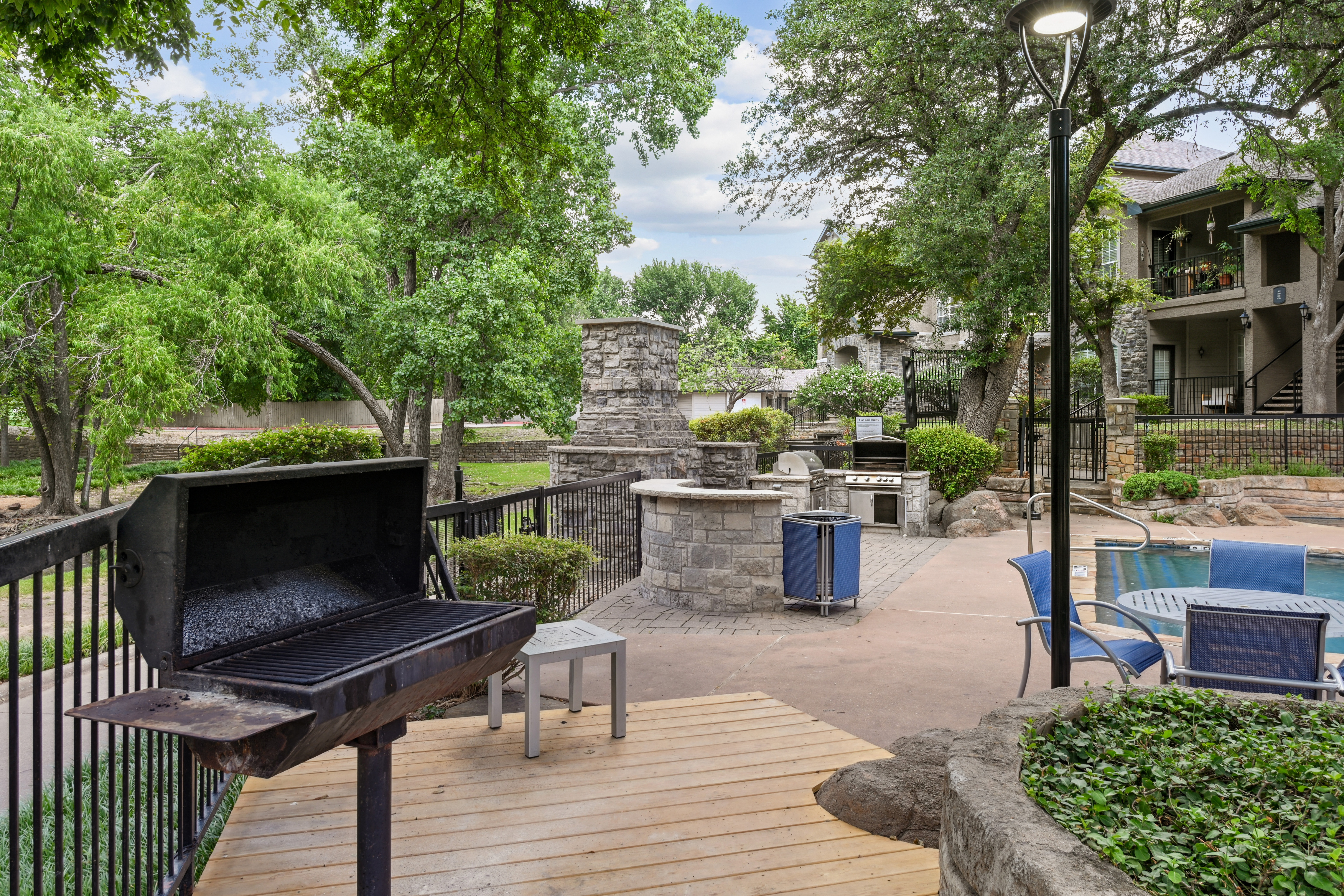 Grill area at Eaves North