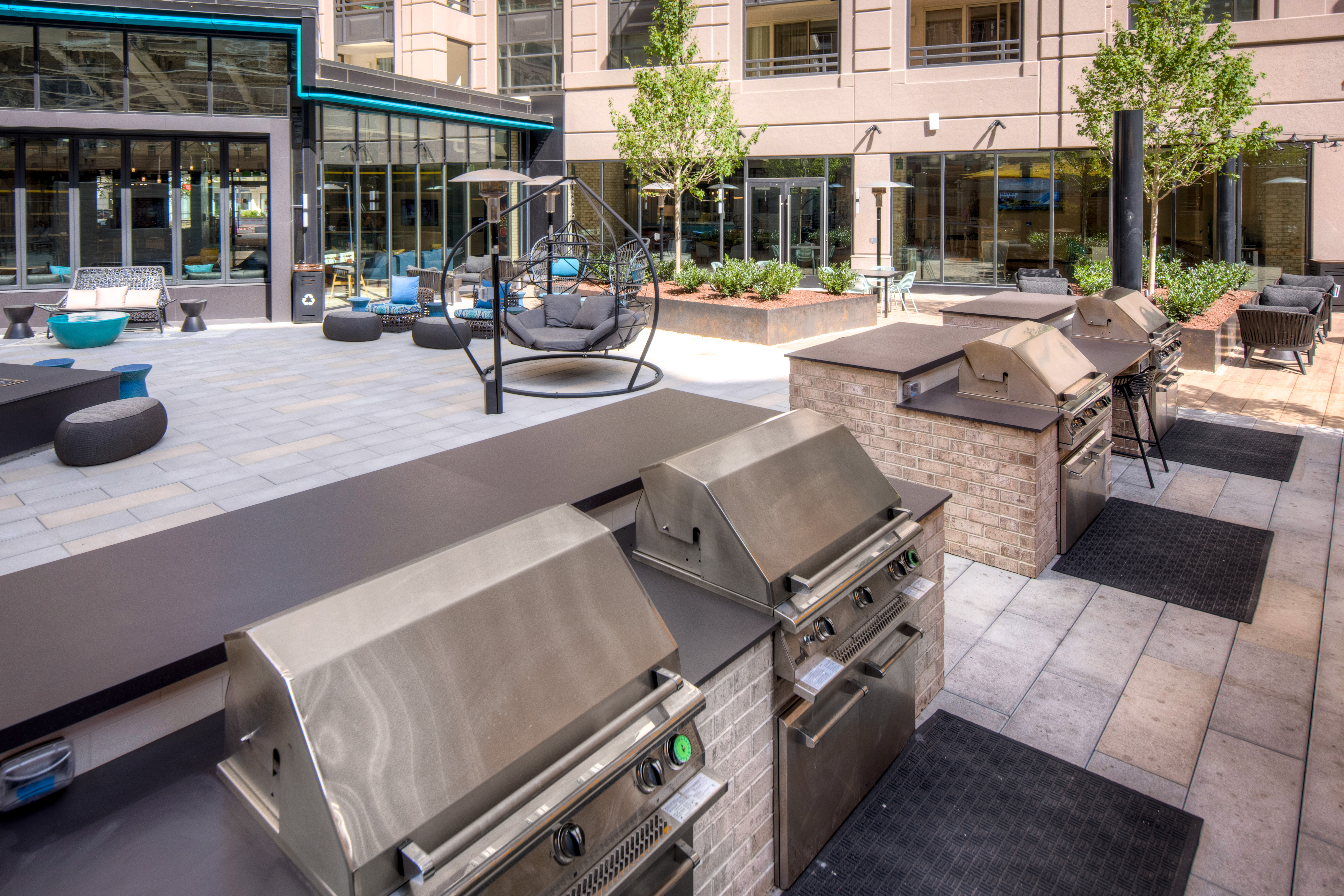 Grill area at Ava Ballston Square