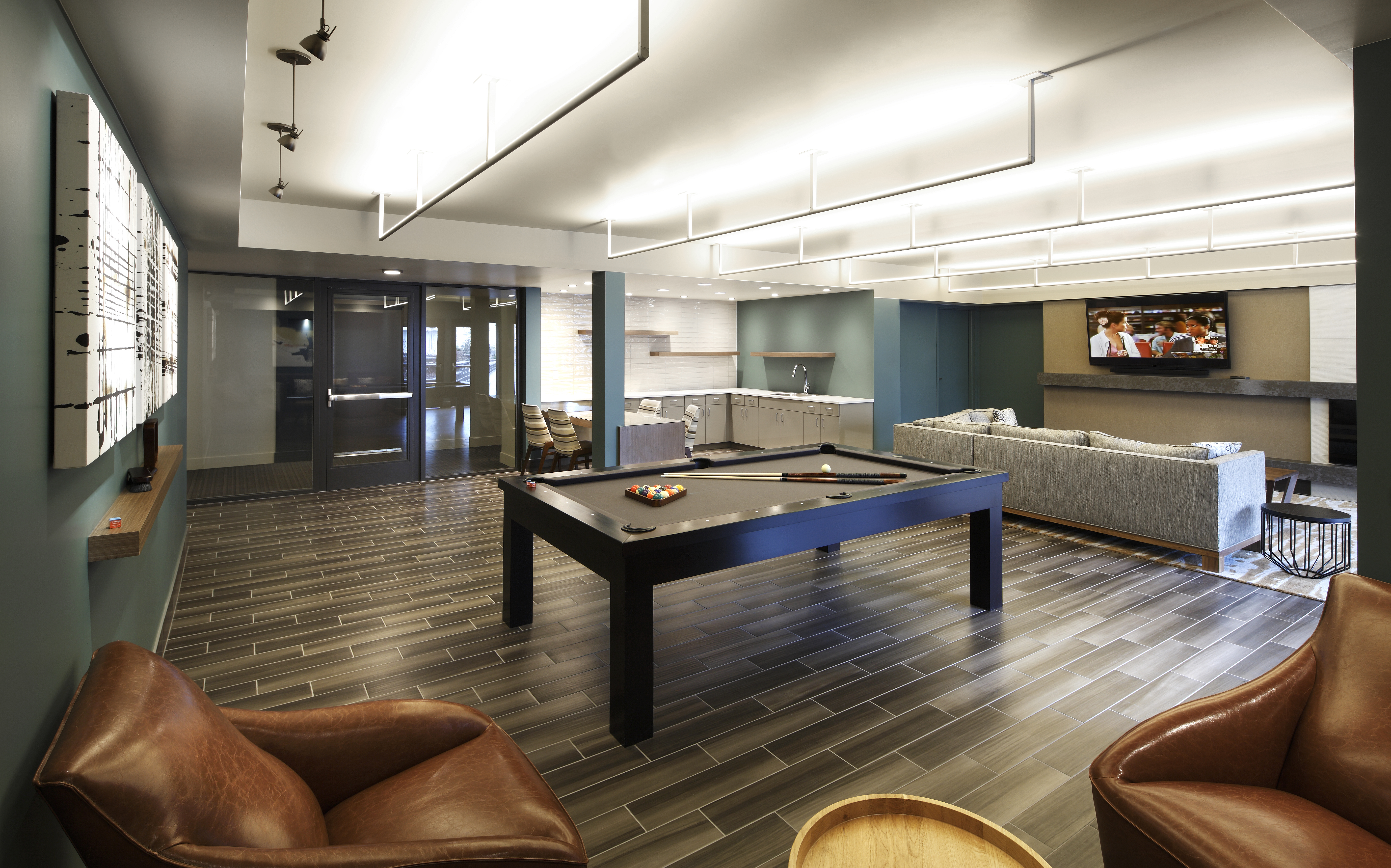 Game room at Avalon Esterra Park