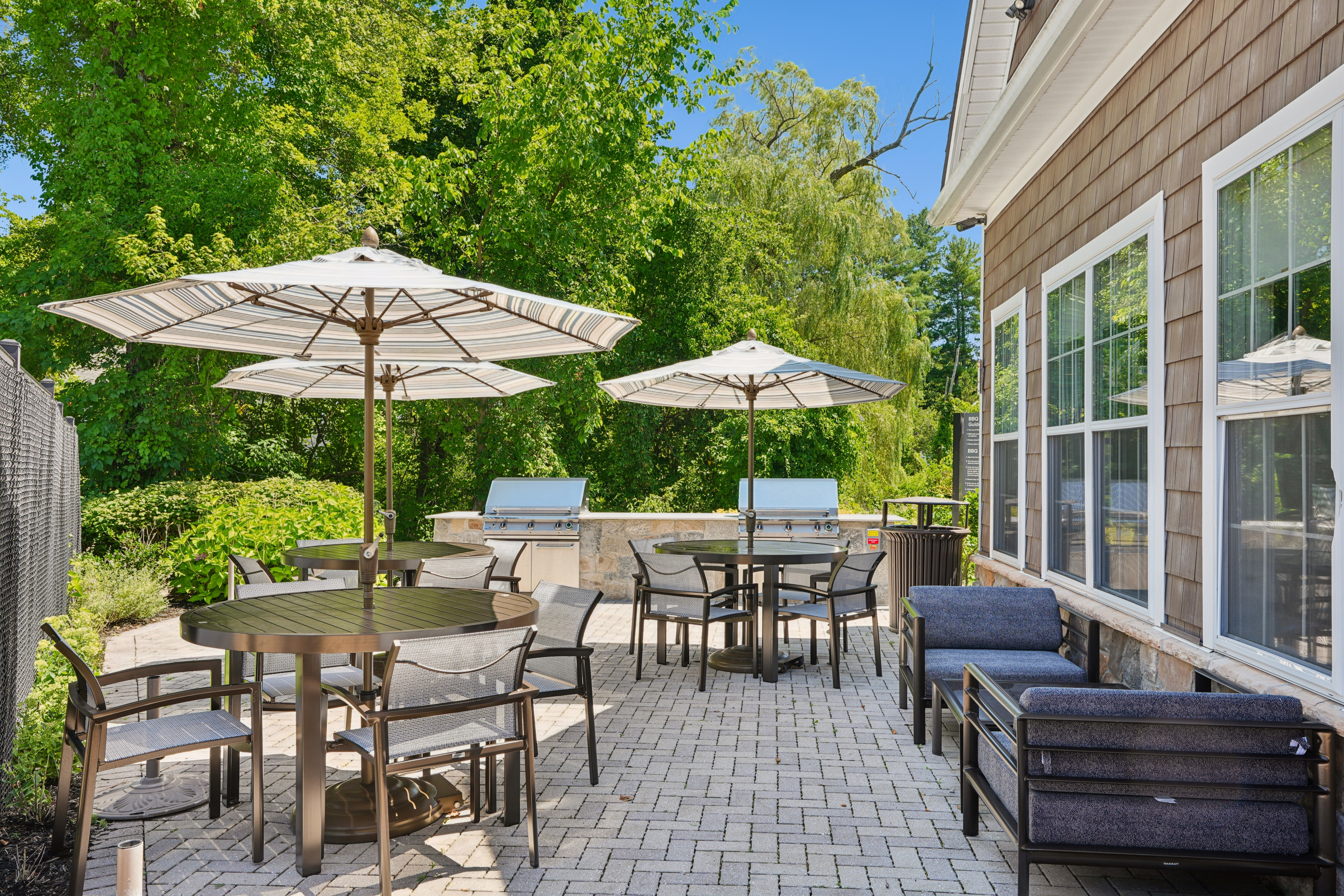 Grill area at Avalon At Bedford Center