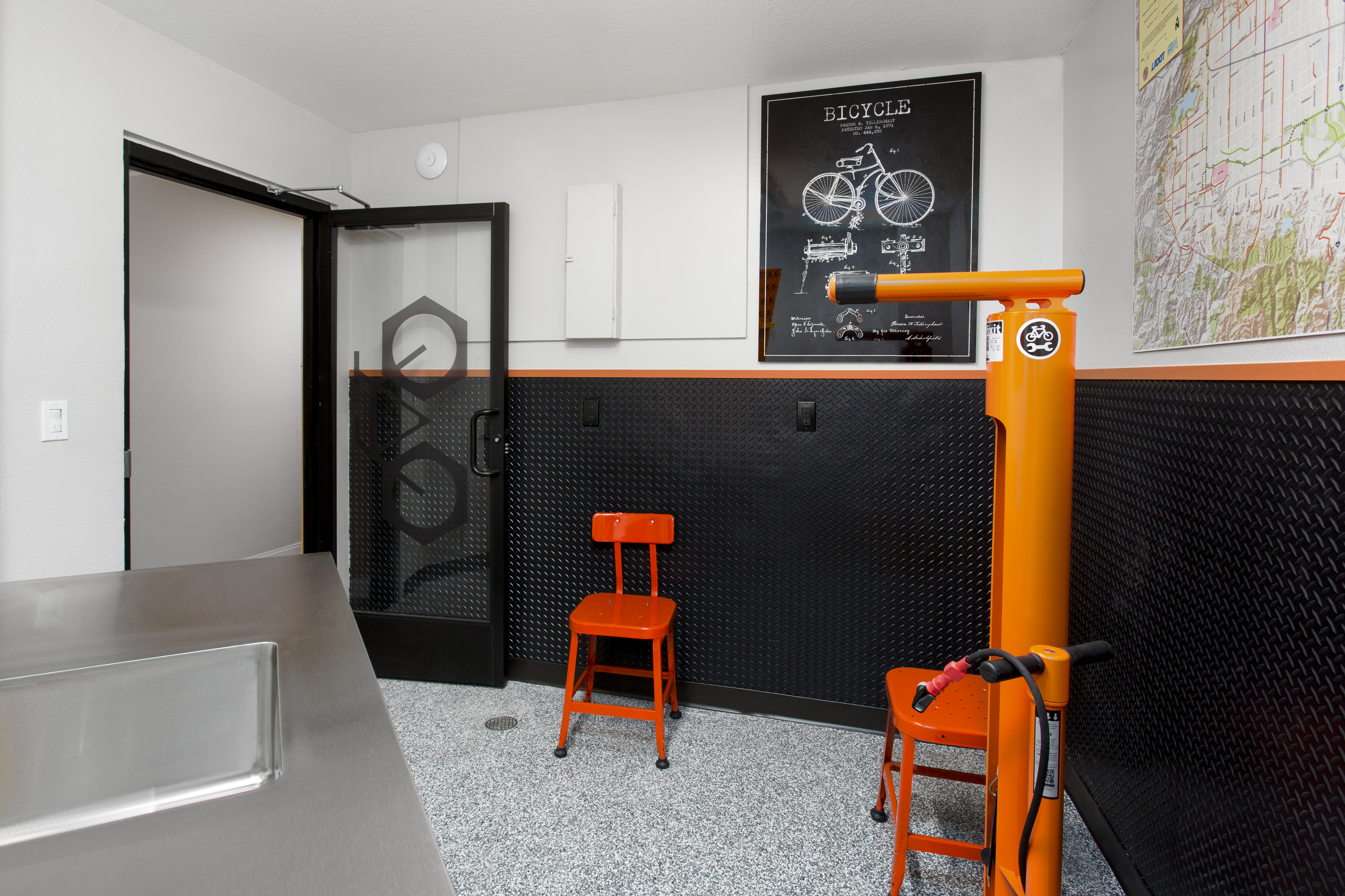 Bike room at Ava