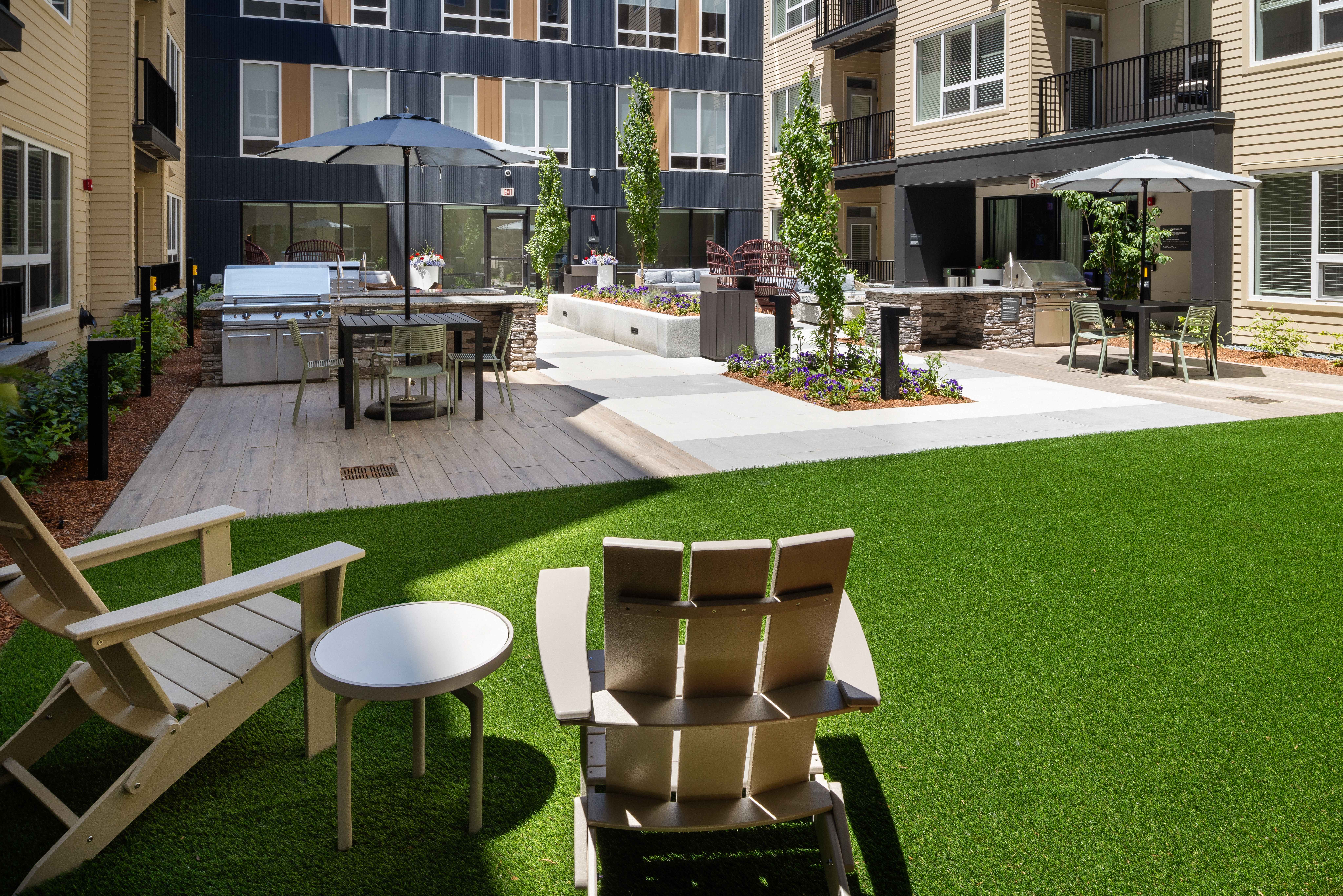 Grill area at Avalon Quincy Adams