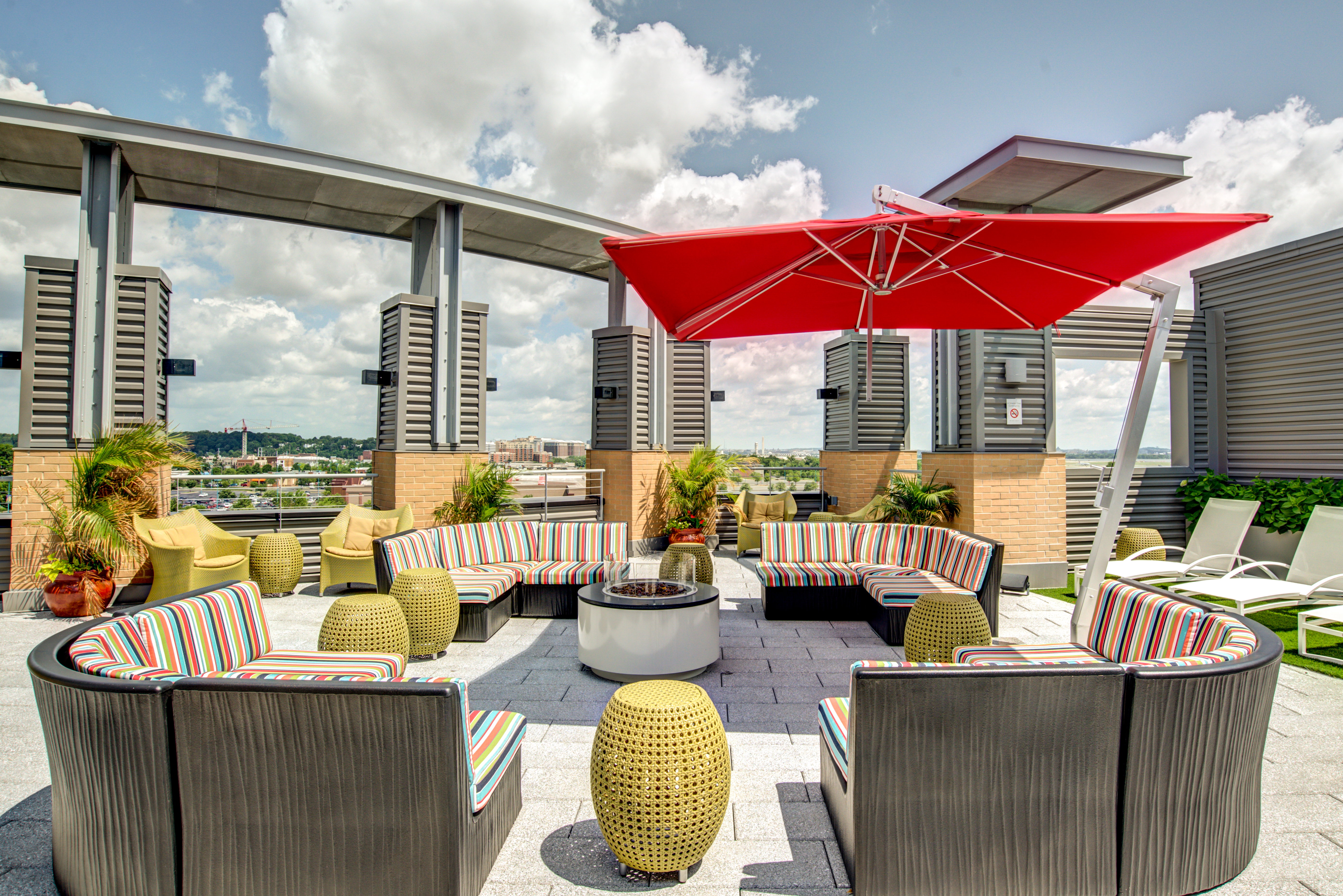 Roof deck at Avalon Potomac Yard