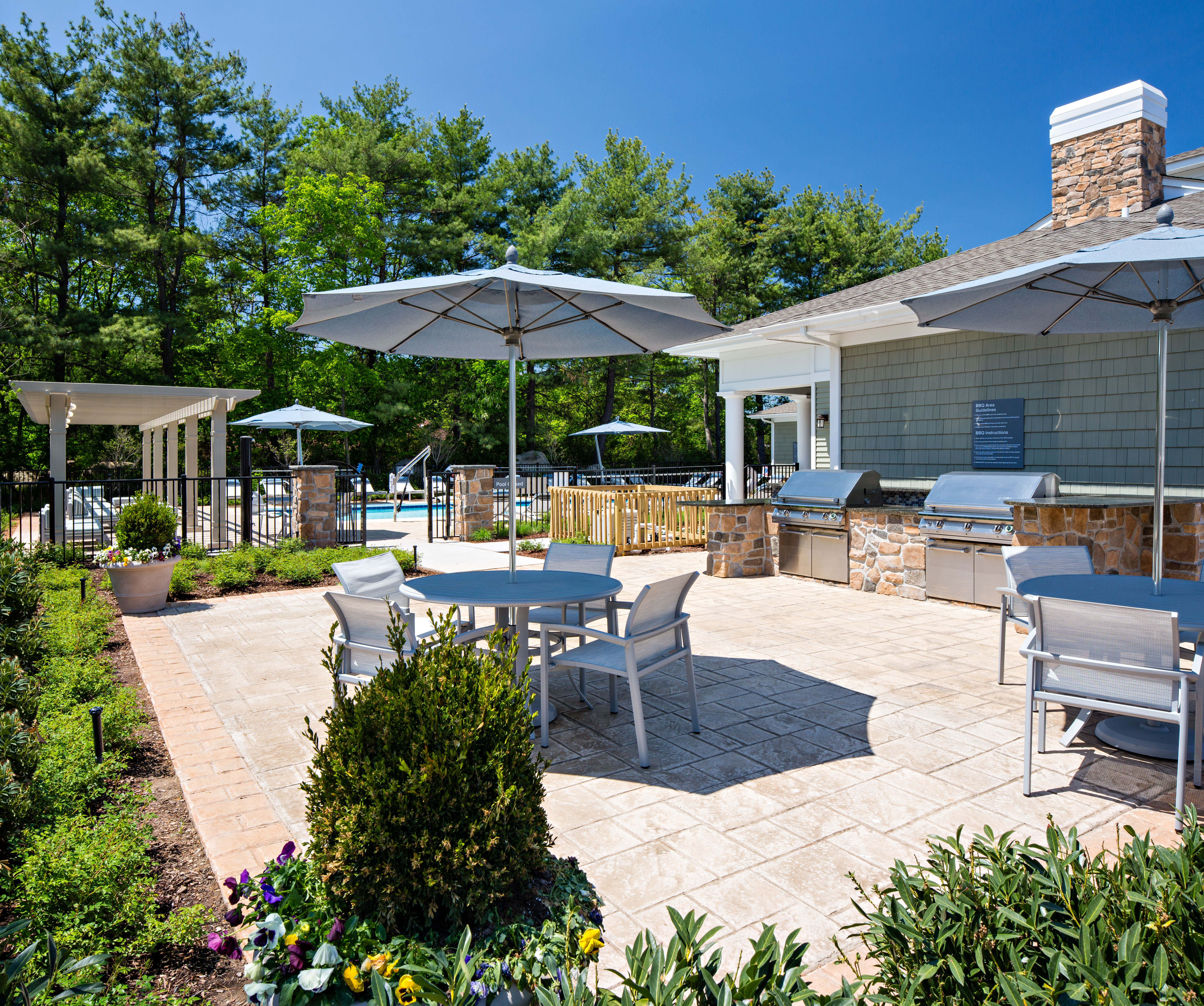 Grill area at Avalon Townhome Collection